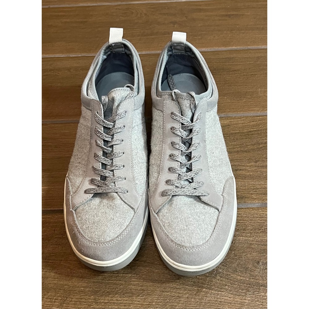 Johnnie-O Surfside Sneaker Mens 12M Gray Leather Fabric Low Top Lace Up Shoes